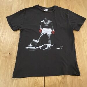 Muhammed ALI Shirt Mens‎ Large Black Short Sleeve Boxing Fighting Iconic Casual